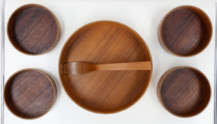 Vintage Teak Salad Serving Set, 1960s, Set of 6-GCG-714204