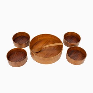 Vintage Teak Salad Serving Set, 1960s, Set of 6-GCG-714204