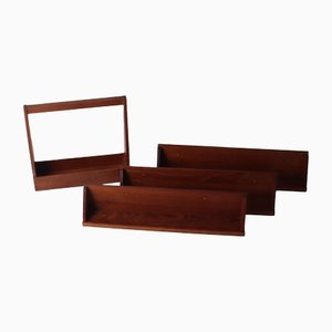 Vintage Teak Spice Shelves from Fuchs, Set of 4-ESB-1370558