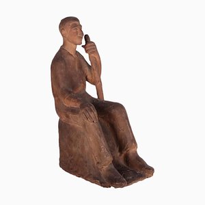 Vintage Terra Cotta Terracotta Statue-VMM-882789