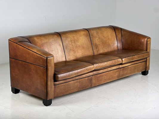 Vintage Three-Seater Sofa in Leather-OXF-1740047