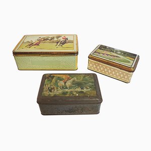 Vintage Tin Boxes from Industria Ligure Lombarda SRL, 19​​60s, Set of 3-KNM-941821