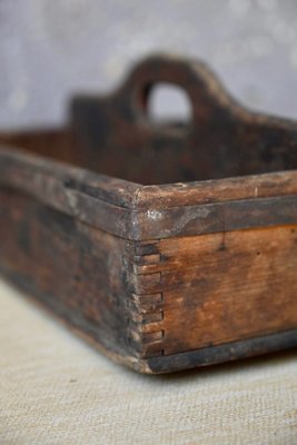 Vintage Tool Boxes in Wood and Metal, 1940s, Set of 2-AIU-2027203