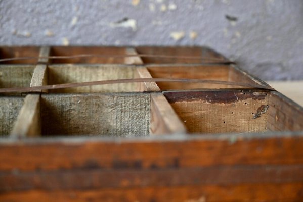 Vintage Tool Boxes in Wood and Metal, 1940s, Set of 2-AIU-2027203