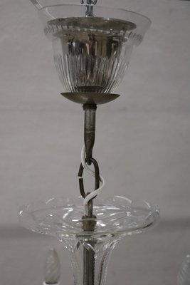 Vintage Transparent Murano Glass Chandelier, 1980s-DCO-1361322