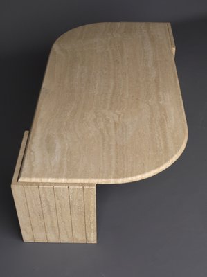 Vintage Travertine Coffee Table attributed to Roche Bobois, France, 1970s-MB-1447369