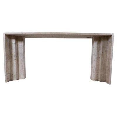 Vintage Travertine Console, Italy-FGA-1782272