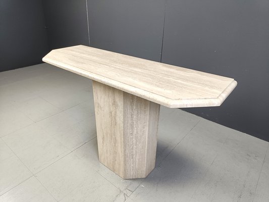 Vintage Travertine Console Table, 1970s-IRH-2041932