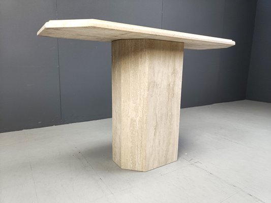 Vintage Travertine Console Table, 1970s-IRH-2041932