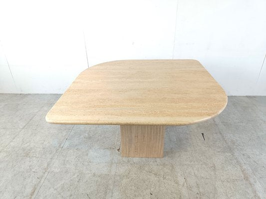 Vintage Travertine Dining Table, 1970s-IRH-1736738