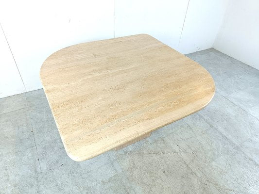 Vintage Travertine Dining Table, 1970s-IRH-1736738