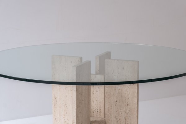 Vintage Travertine Table, 1970s-VWQ-1820055