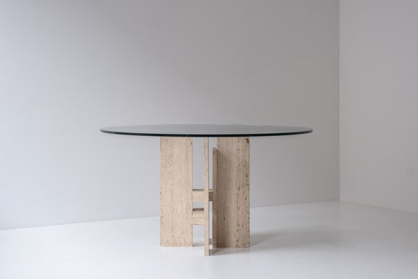 Vintage Travertine Table, 1970s-VWQ-1820055