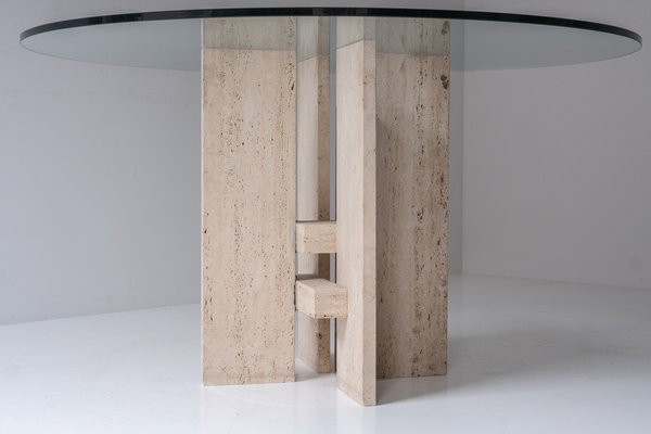 Vintage Travertine Table, 1970s-VWQ-1820055