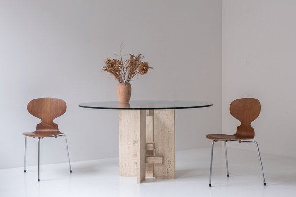 Vintage Travertine Table, 1970s-VWQ-1820055