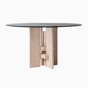 Vintage Travertine Table, 1970s-VWQ-1820055