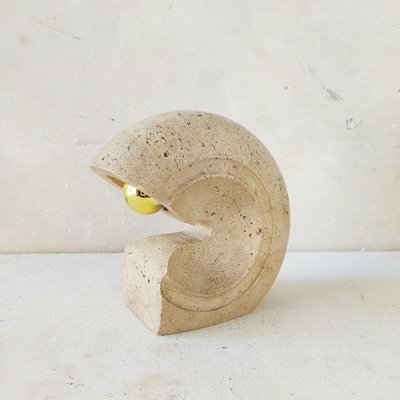 Vintage Travertine Table Lamp attributed to Giuliano Cesari, 1970s-TDA-1720036