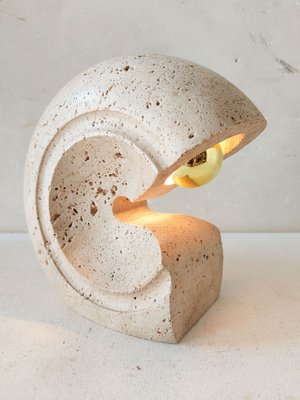 Vintage Travertine Table Lamp attributed to Giuliano Cesari, 1970s-TDA-1720036