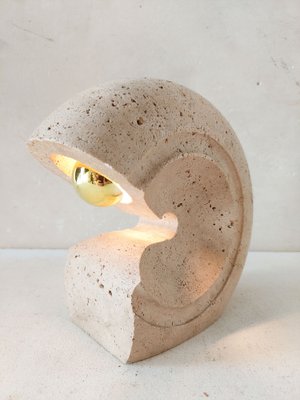 Vintage Travertine Table Lamp attributed to Giuliano Cesari, 1970s-TDA-1720036