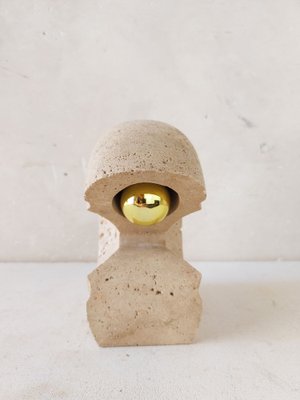 Vintage Travertine Table Lamp attributed to Giuliano Cesari, 1970s-TDA-1720036