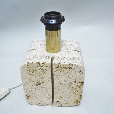 Vintage Travertine Table Lamp from Fratelli Mannelli-MA-1290624