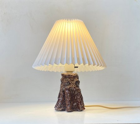 Vintage Tree Trunk Table Lamp in Glazed Ceramic, 1970s-LCR-1765605