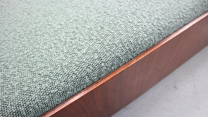 Vintage Triangular Plywood with Boucle-Fabric Sit Element / Ottoman, 1970s-DT-2026136