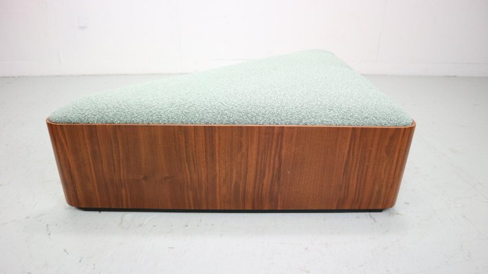 Vintage Triangular Plywood with Boucle-Fabric Sit Element / Ottoman, 1970s-DT-2026136