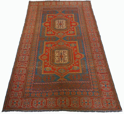 Vintage Tribal Nomadic Caucasian Sumakh Kilim Rug, 1950s-UZN-1393449