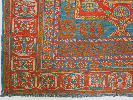 Vintage Tribal Nomadic Caucasian Sumakh Kilim Rug, 1950s-UZN-1393449