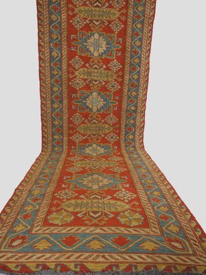 Vintage Tribal Nomadic Sumakh Kilim Runner Rug-UZN-1393447