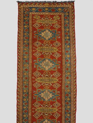 Vintage Tribal Nomadic Sumakh Kilim Runner Rug-UZN-1393447