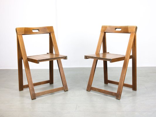 Vintage Trieste Folding Chairs attributed to Aldo Jacober, 1960s, Set of 2-HGJ-1438584