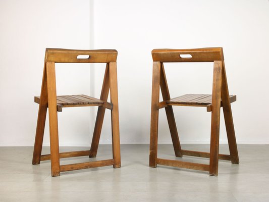 Vintage Trieste Folding Chairs by Aldo Jacober, Set of 2-HGJ-1251433