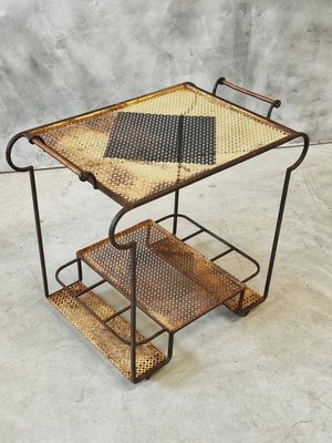 Vintage Trolley Design Drinks Cart Mathieu Mategot Style, 1950s-IFQ-2028214