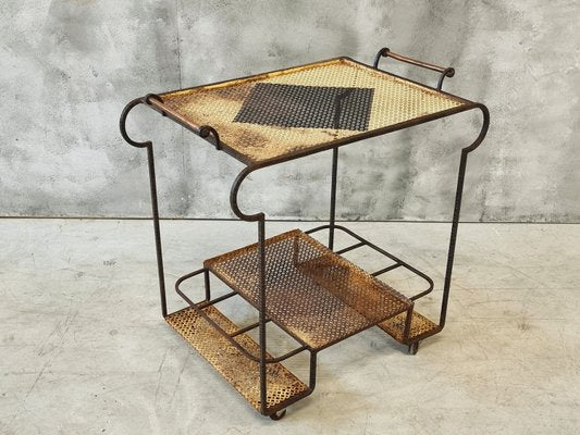 Vintage Trolley Design Drinks Cart Mathieu Mategot Style, 1950s-IFQ-2028214