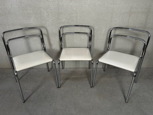 Vintage Tubular Frame Chairs from Meurop, Set of 5-VUD-2034537