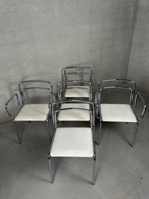 Vintage Tubular Frame Chairs from Meurop, Set of 5-VUD-2034537