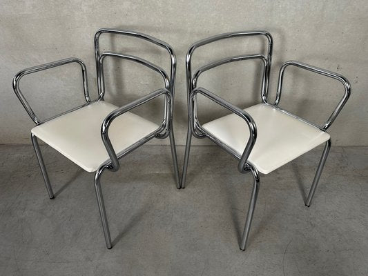 Vintage Tubular Frame Chairs from Meurop, Set of 5-VUD-2034537