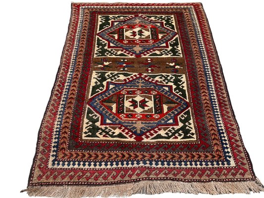 Vintage Turkish Hand-Knotted Kars Kazak Rug-AIV-1326646