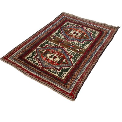 Vintage Turkish Hand-Knotted Kars Kazak Rug-AIV-1326646