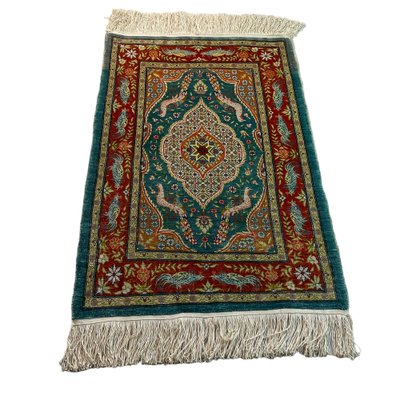 Vintage Turkish Hereke Silk Country Home Rug, 1960s-AIV-1743040