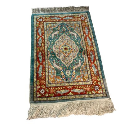 Vintage Turkish Hereke Silk Country Home Rug, 1960s-AIV-1743040