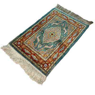 Vintage Turkish Hereke Silk Country Home Rug, 1960s-AIV-1743040