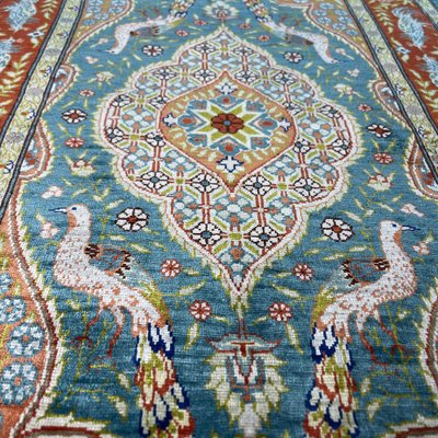 Vintage Turkish Hereke Silk Country Home Rug, 1960s-AIV-1743040