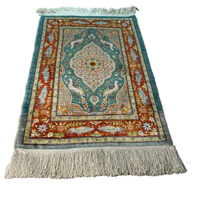 Vintage Turkish Hereke Silk Country Home Rug, 1960s-AIV-1743040