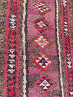 Vintage Turkish Kilim Flat Runner-YMM-1062181