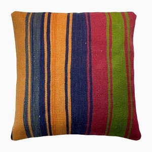 Vintage Turkish Meditation Kilim Pillow Cover-AIV-1128958