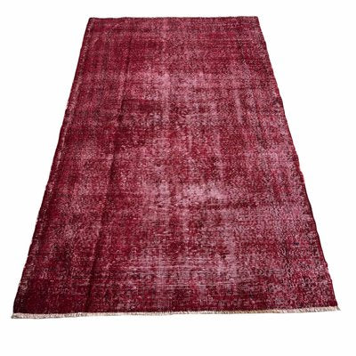 Vintage Turkish Red Wool Rug-AIV-960356