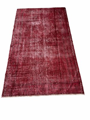 Vintage Turkish Red Wool Rug-AIV-960356